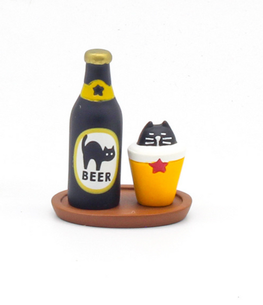 Halloween Themed Figurine - Black Cat Beer 🎃🐱🍺