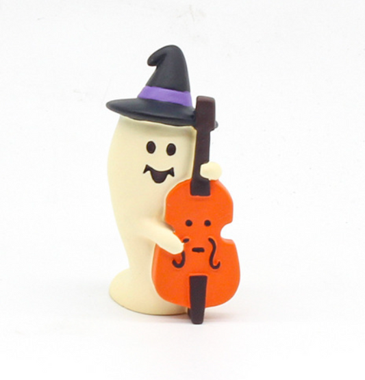 Halloween Themed Figurine - Cello-Playing White Ghost 🎻👻