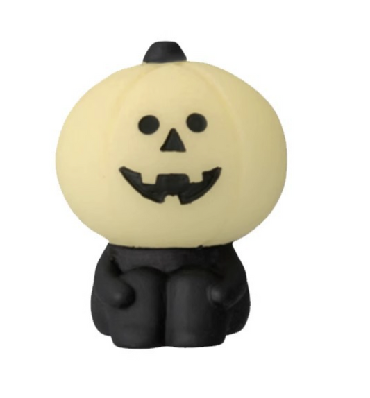 Halloween Themed Figurine - Glow-in-the-Dark Pumpkin Head 🎃✨