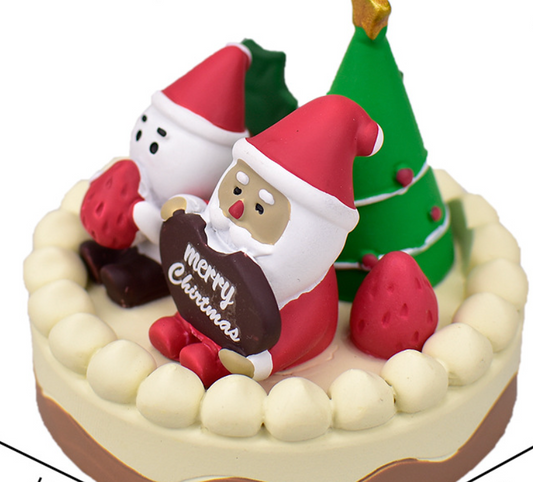 Snowman and Santa Claus Cake Figurine 🎂⛄🎅