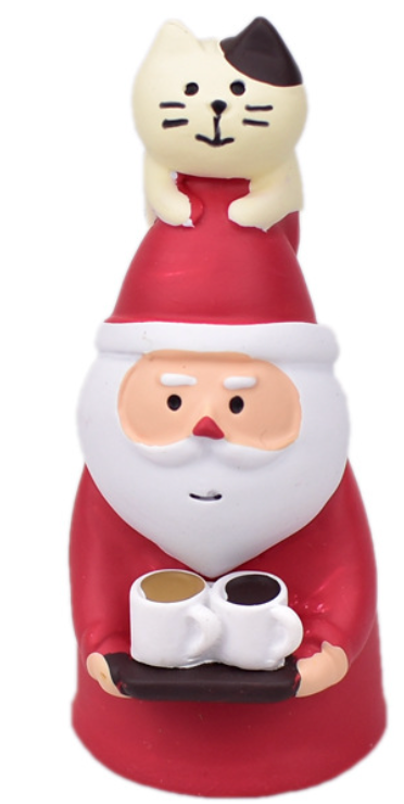 Cat and Santa Claus Figurine 🎅🐱