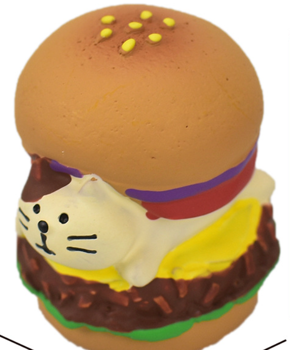 Burger Cat Figurine 🍔🐱